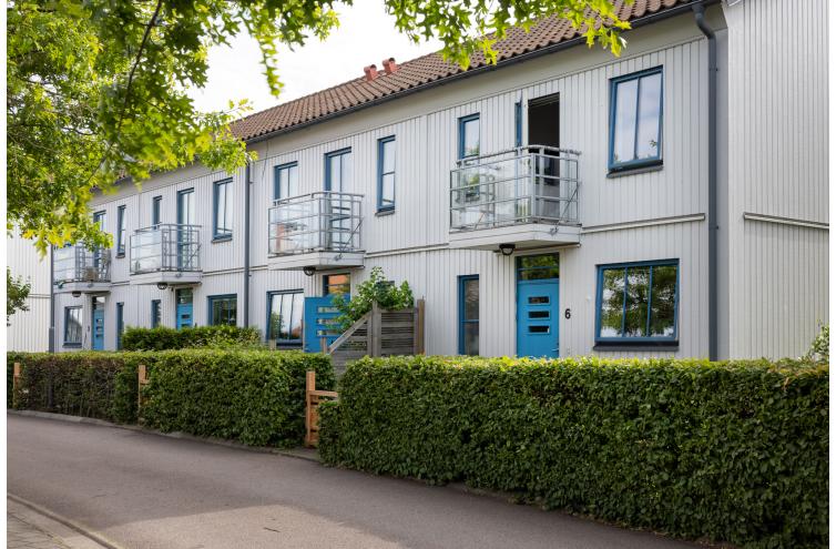 Visar fastigheten med adresserna Benjamins Lycka 3-6