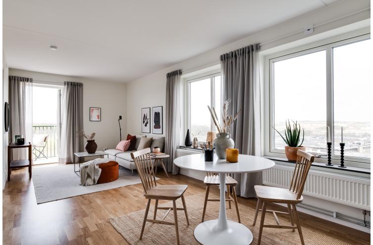 Exempelbild på vardagsrum och matplats