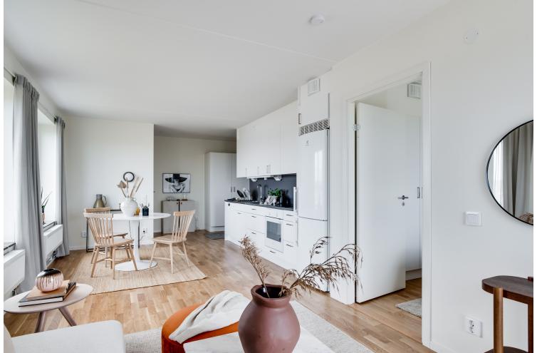 Exempelbild på kök och vardagsrum annan vinkel