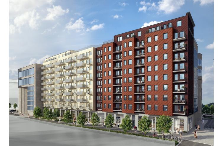 Renderad bild av exteriör